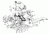 Toro 23267 - Lawnmower, 1985 (5000001-5999999) Ricambi ENGINE AND FRAME ASSEMBLY