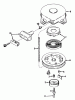 Toro 23267 - Lawnmower, 1985 (5000001-5999999) Ricambi REWIND STARTER NO. 590420A