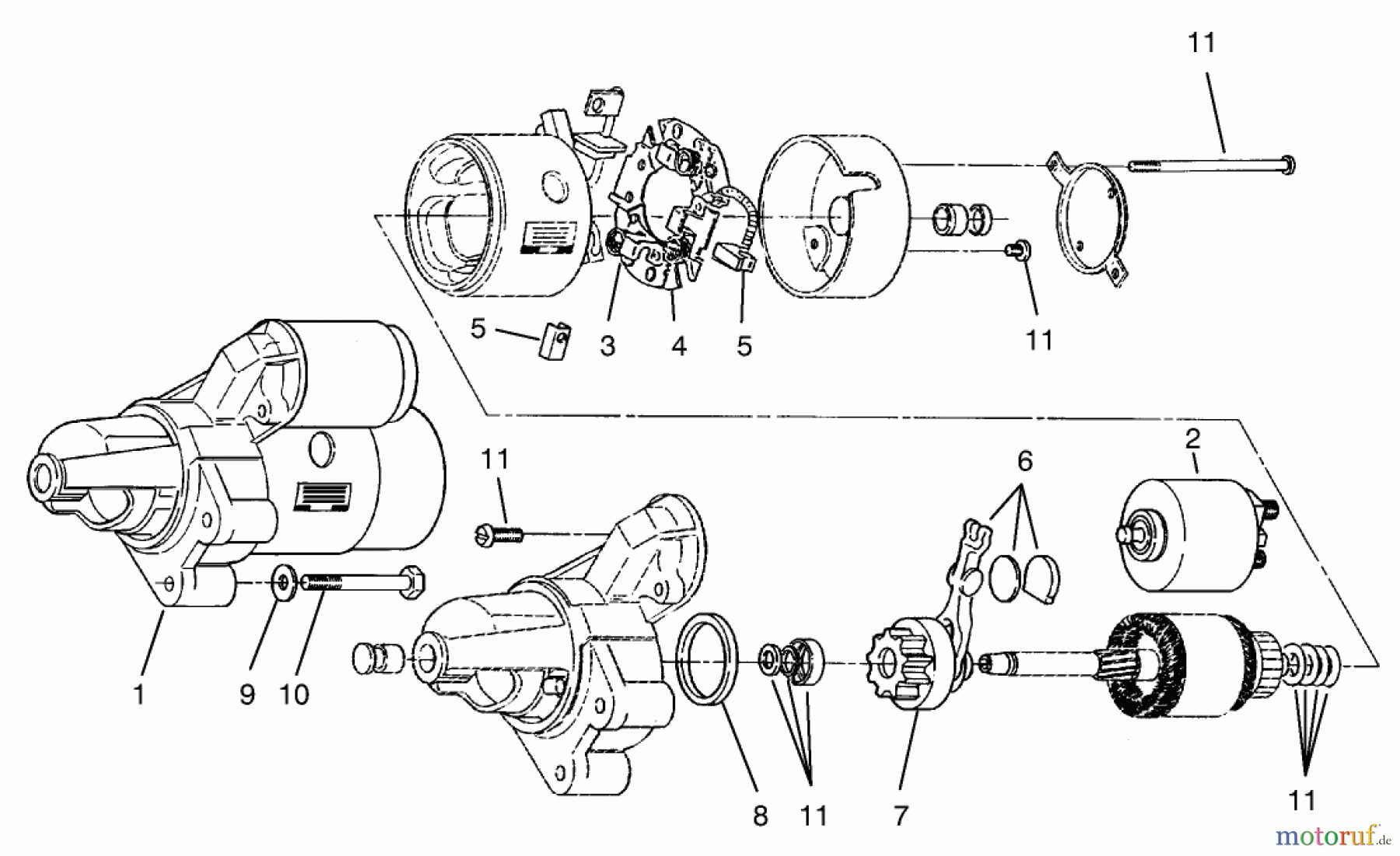  Toro Neu Mowers, Zero-Turn 74101 (620-Z) - Toro 620-Z Tractor, 1994 (490001-499999) STARTER ASSEMBLY
