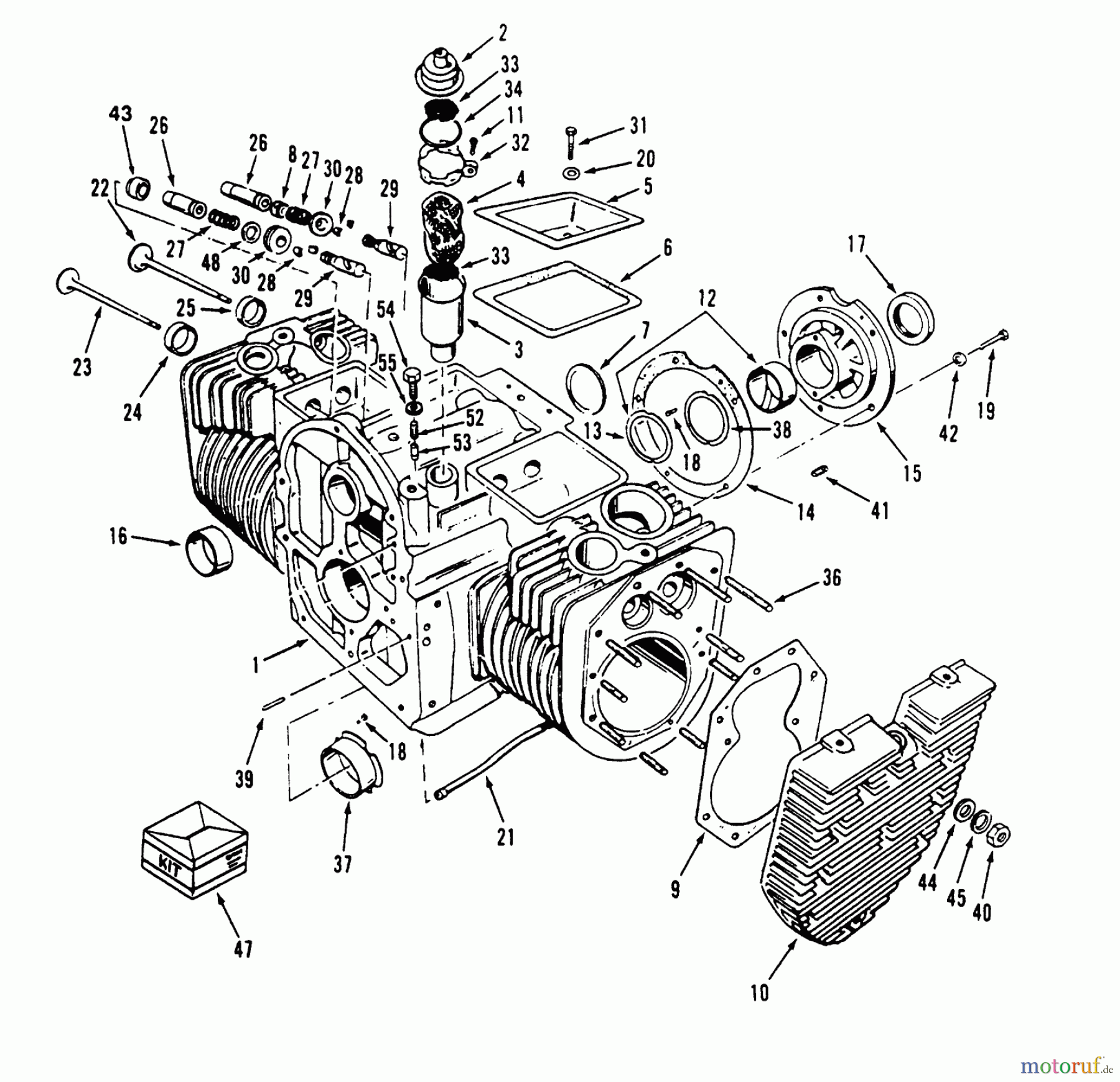 Toro Neu Mowers, Zero-Turn 74140 (724-Z) - Toro 724-Z Tractor, 1995 (590001-599999) ENGINE CYLINDER BLOCK P224 G SPEC. E
