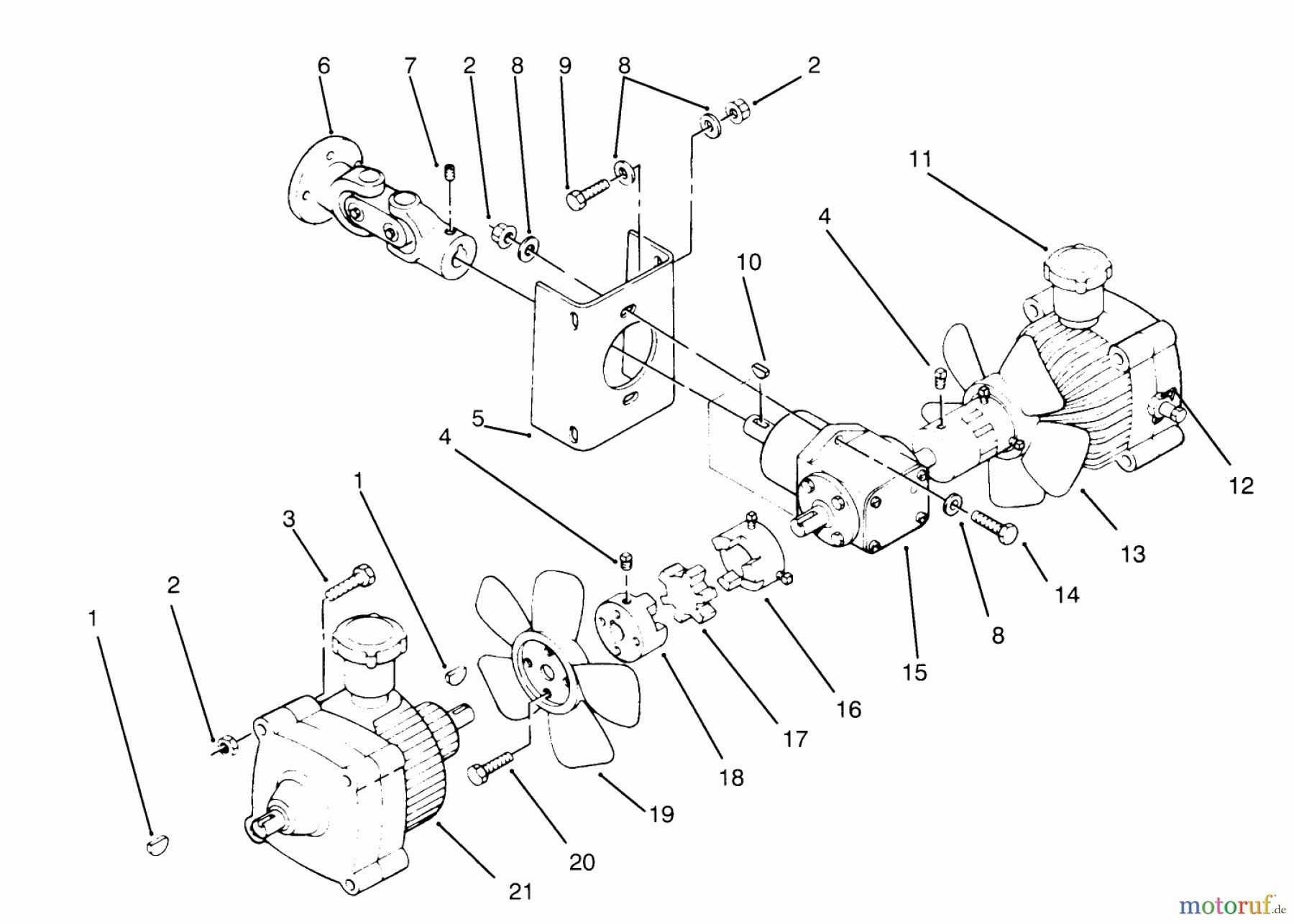  Toro Neu Mowers, Zero-Turn 74140 (724-Z) - Toro 724-Z Tractor, 1995 (590001-599999) TRANSMISSION DRIVE