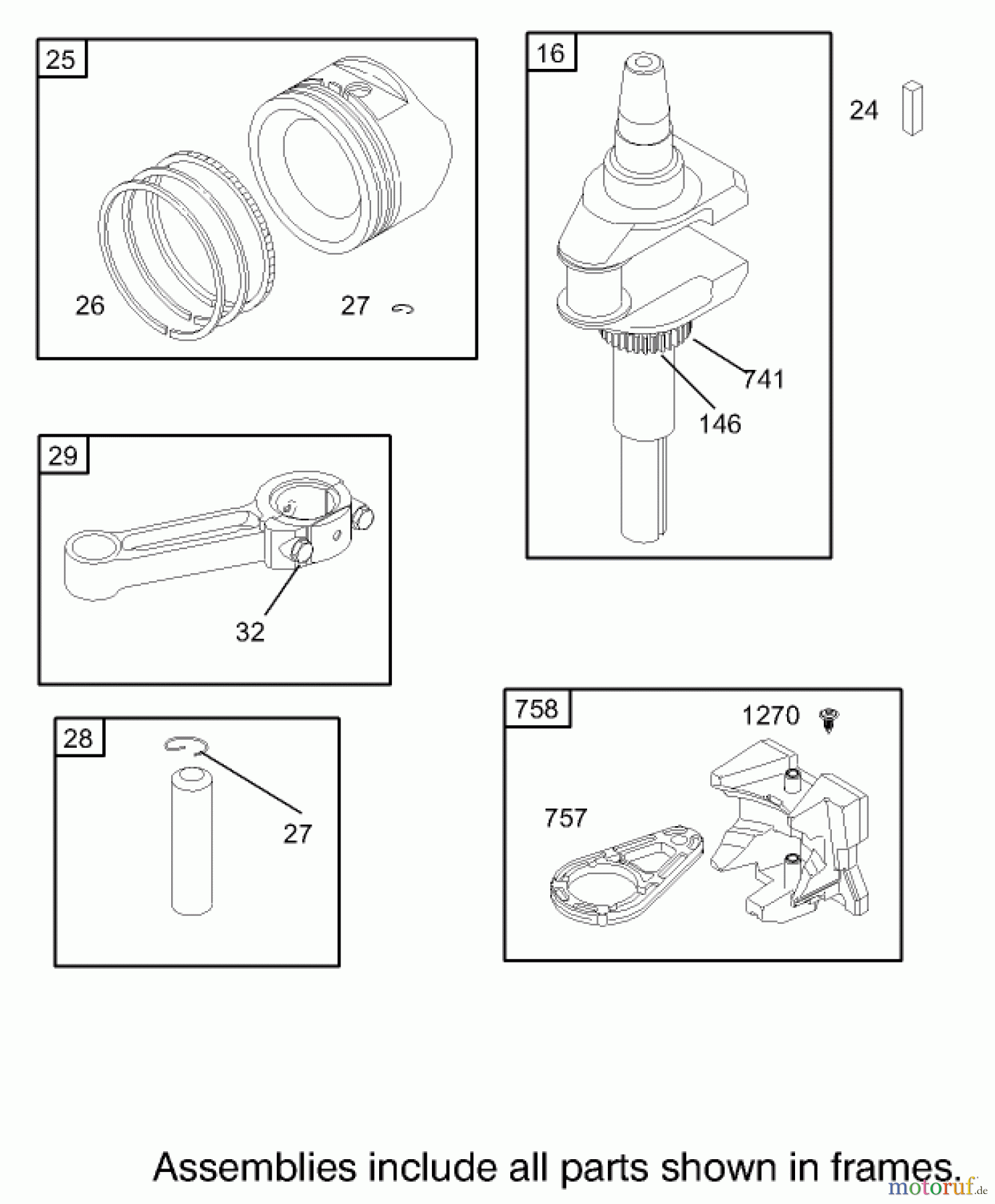  Toro Neu Mowers, Zero-Turn 74350 (17-42Z) - Toro 17-42Z TimeCutter Z Riding Mower, 2003 (230000001-230999999) CRANKSHAFT ASSEMBLY BRIGGS AND STRATTON 31F777-0162-E1