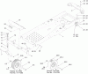 Toro 74360 (Z4200) - TimeCutter Z4200 Riding Mower, 2010 (310000001-310999999) Ricambi FRAME AND CASTER WHEEL ASSEMBLY