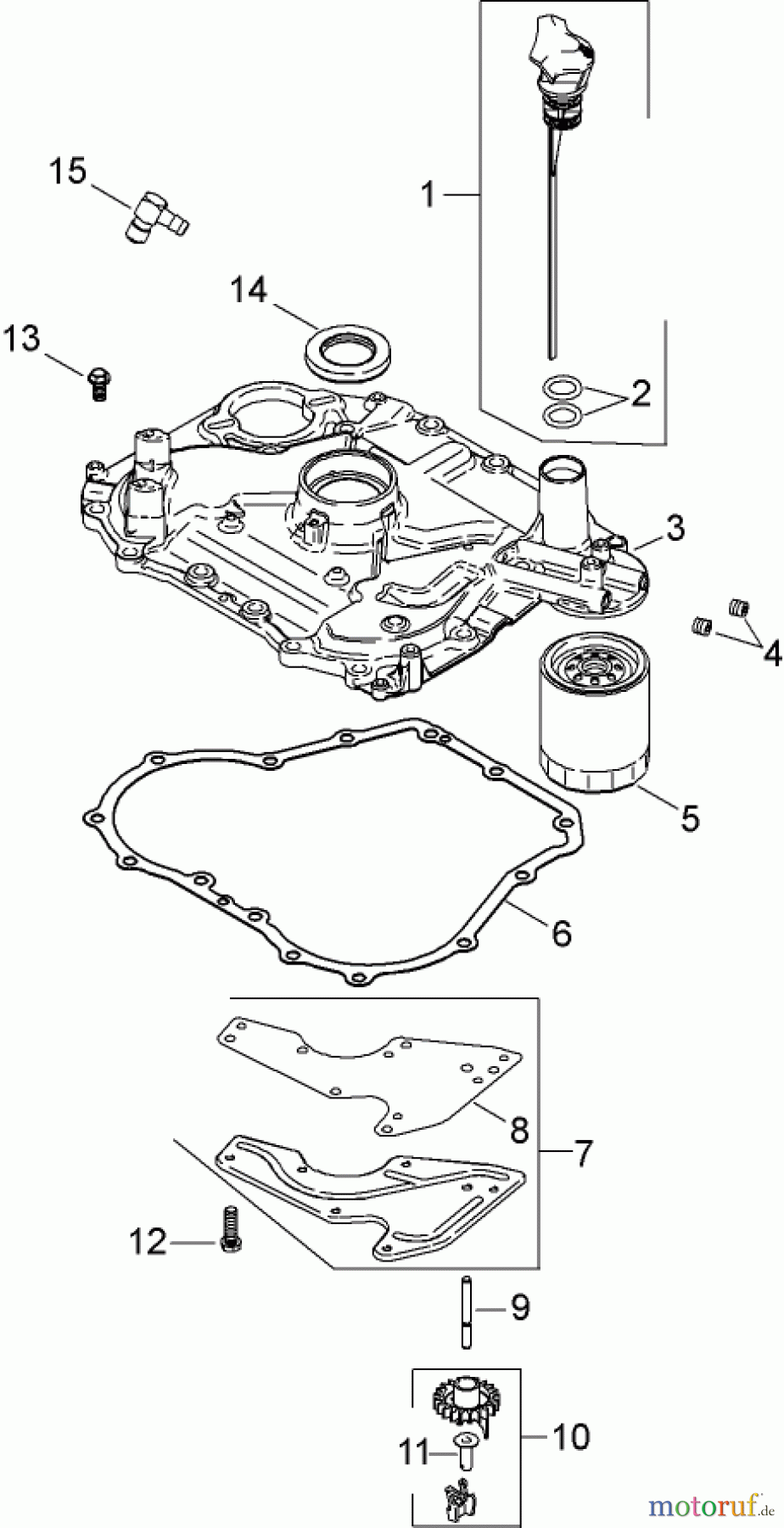  Toro Neu Mowers, Zero-Turn 74370 (Z5000) - Toro TimeCutter Z5000 Riding Mower, 2009 (290000001-290999999) OIL PAN AND LUBRICATION ASSEMBLY KOHLER SV610-0020