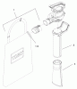 Toro 51589 - Quiet Blower Vac, 2000 (200000001-200999999) Ricambi VACUUM TUBE AND BAG ASSEMBLY
