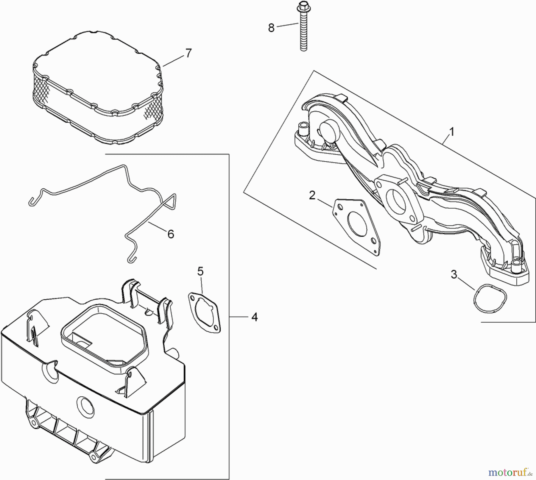 Toro Neu Mowers, Zero-Turn 74381 (Z4202) - Toro TimeCutter Z4202 Riding Mower, 2008 (280000001-280999999) AIR INTAKE AND FILTRATION ASSEMBLY KOHLER SV710-0027