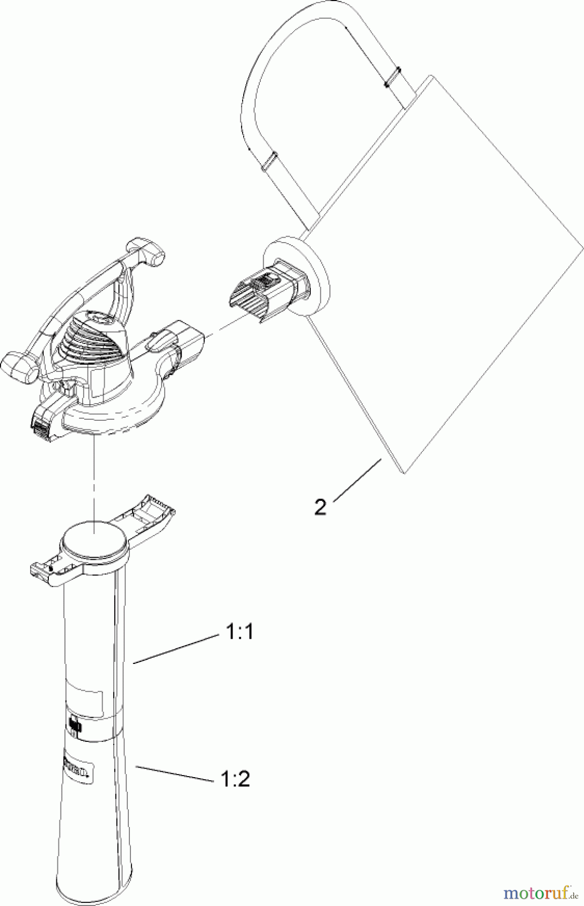 Toro Neu Blowers/Vacuums/Chippers/Shredders 51592 - Toro Super Blower/Vacuum, 2011 (311000001-311999999) BAGGING ASSEMBLY