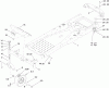 Toro 74398 (Z5035) - TimeCutter Z5035 Riding Mower, 2010 (310000001-310999999) Ricambi FRAME AND CASTER WHEEL ASSEMBLY