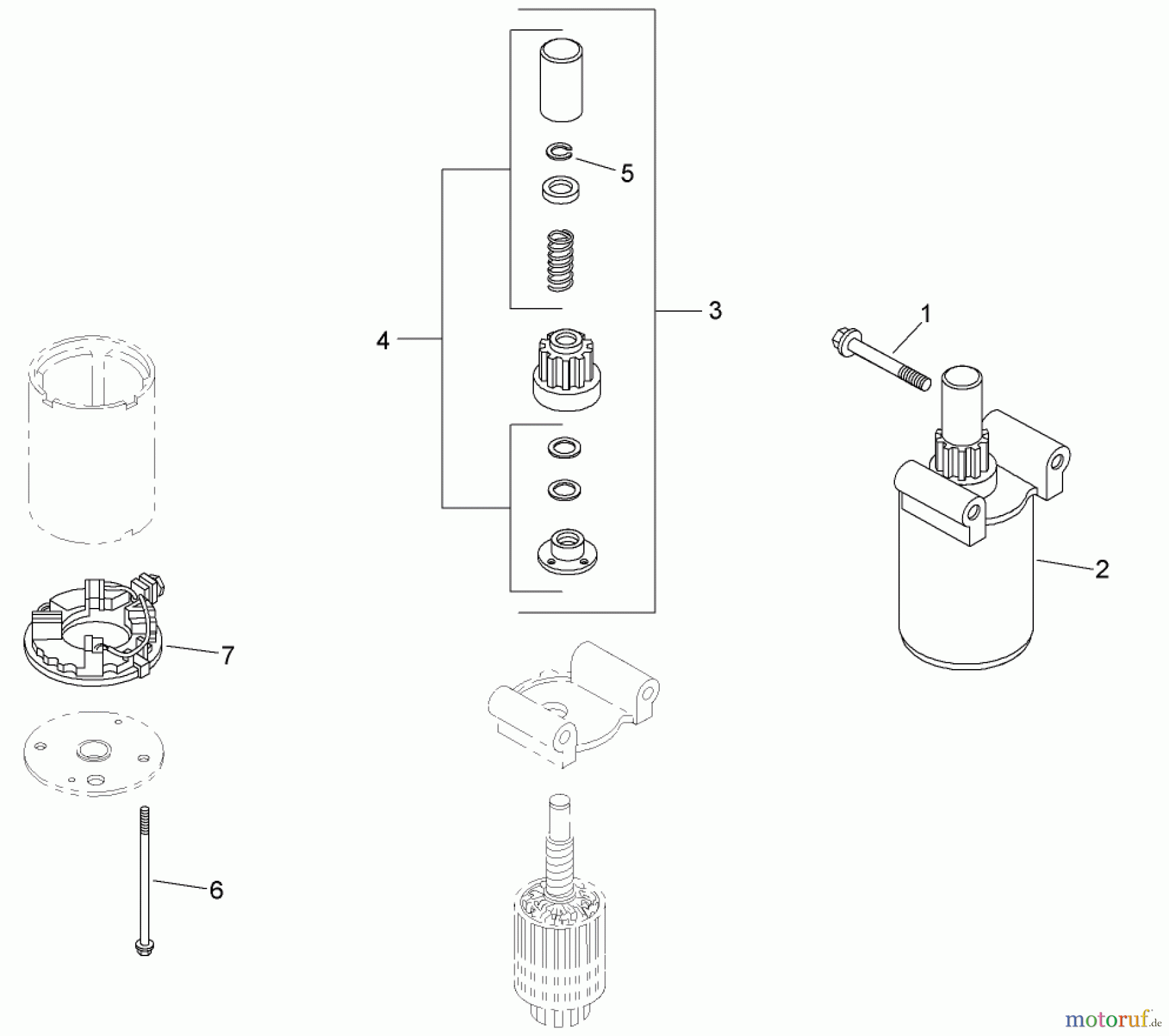 Toro Neu Mowers, Zero-Turn 74399 (Z5020) - Toro TimeCutter Z5020 Riding Mower, 2008 (280000001-280999999) STARTER ASSEMBLY KOHLER SV720-0032