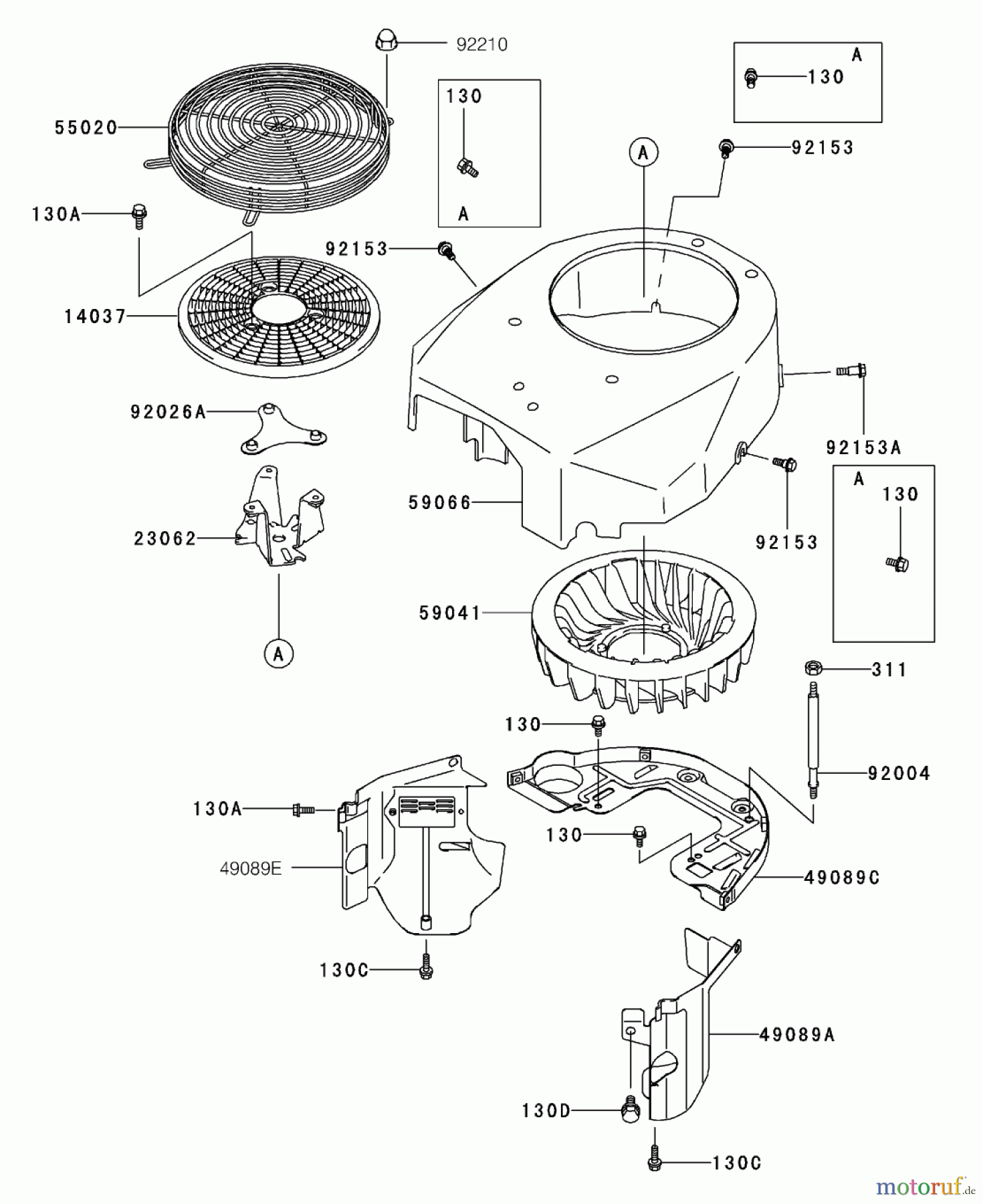  Toro Neu Mowers, Zero-Turn 74401 (17-44ZX) - Toro 17-44ZX TimeCutter ZX Riding Mower, 2003 (230000001-230999999) COOLING EQUIPMENT ASSEMBLY KAWASAKI FH500V-BS36