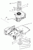 Toro 74405 (18-52ZX) - 18-52ZX TimeCutter ZX Riding Mower, 2003 (230000001-230999999) Ricambi ENGINE AND CLUTCH ASSEMBLY