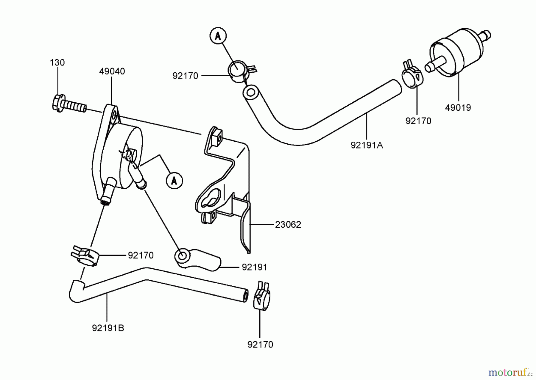  Toro Neu Mowers, Zero-Turn 74406 (ZX440) - Toro TimeCutter ZX440 Riding Mower, 2005 (250000001-250999999) FUEL TANK AND VALVE ASSEMBLY KAWASAKI FH541V-AS50