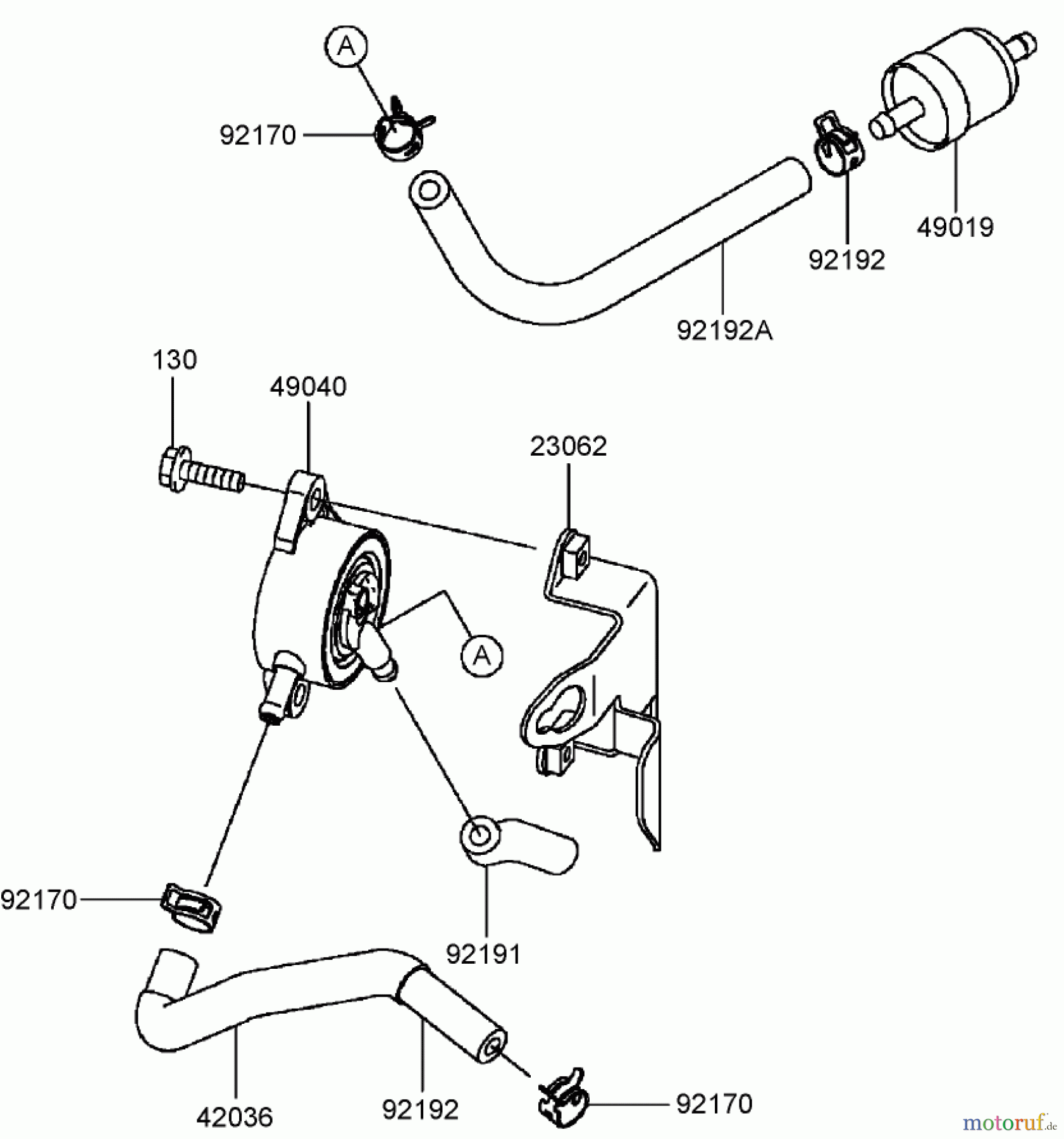  Toro Neu Mowers, Zero-Turn 74406 (ZX440) - Toro TimeCutter ZX440 Riding Mower, 2006 (260000001-260000240) FUEL TANK AND FUEL VALVE ASSEMBLY KAWASAKI FH541V-BS50-R