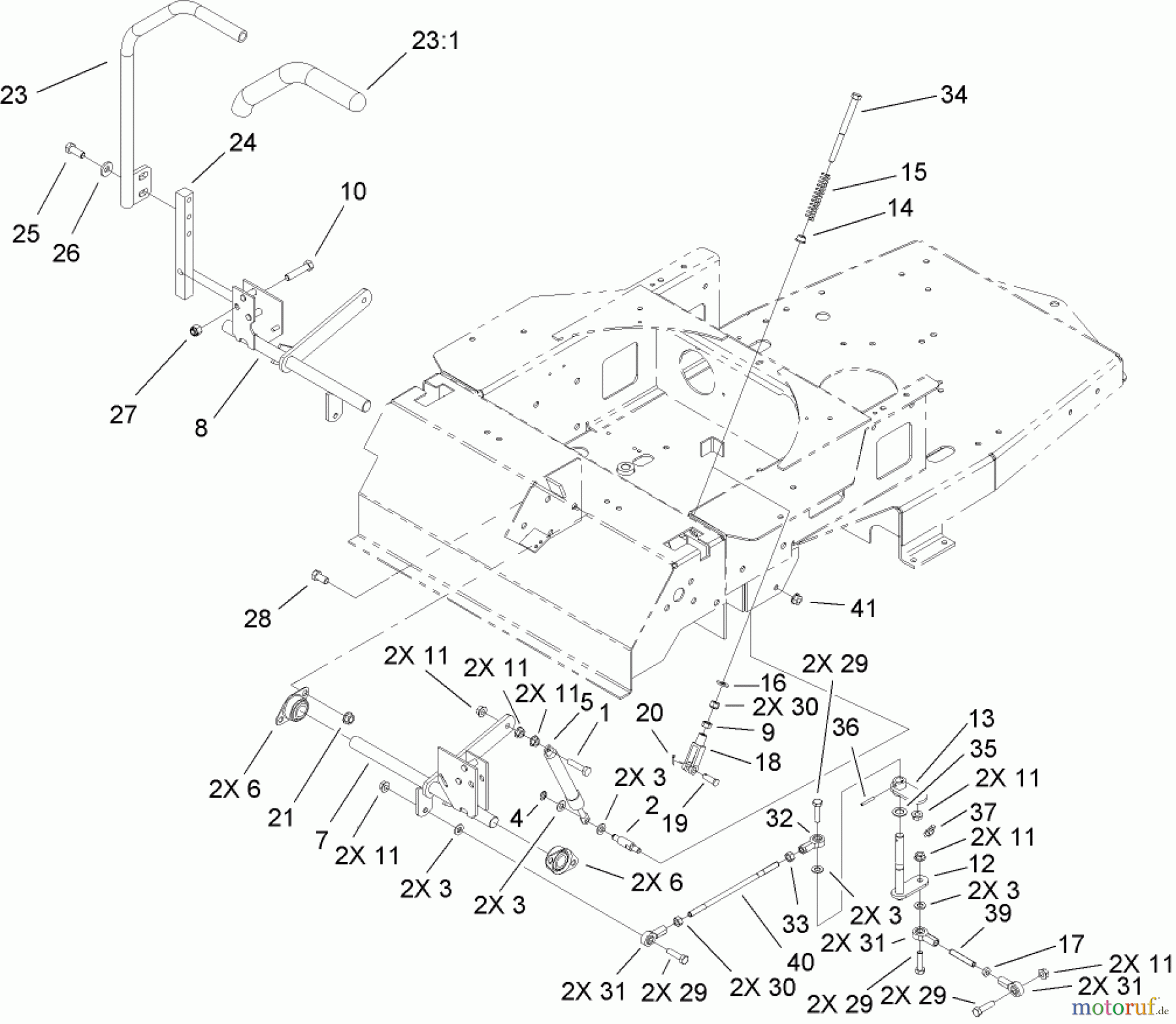 Toro Neu Mowers, Zero-Turn 74406 (ZX440) - Toro TimeCutter ZX440 Riding Mower, 2006 (260000241-260999999) MOTION CONTROL ASSEMBLY