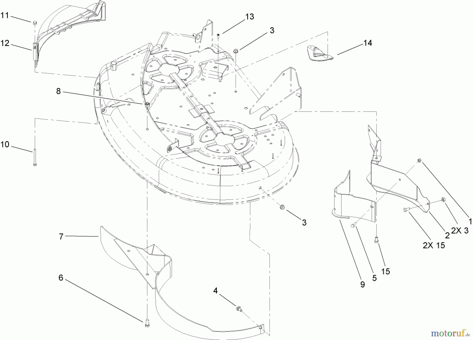  Toro Neu Mowers, Zero-Turn 74419 (Z380) - Toro TimeCutter Z380 Riding Mower, 2007 (270000001-270999999) RECYCLER ASSEMBLY