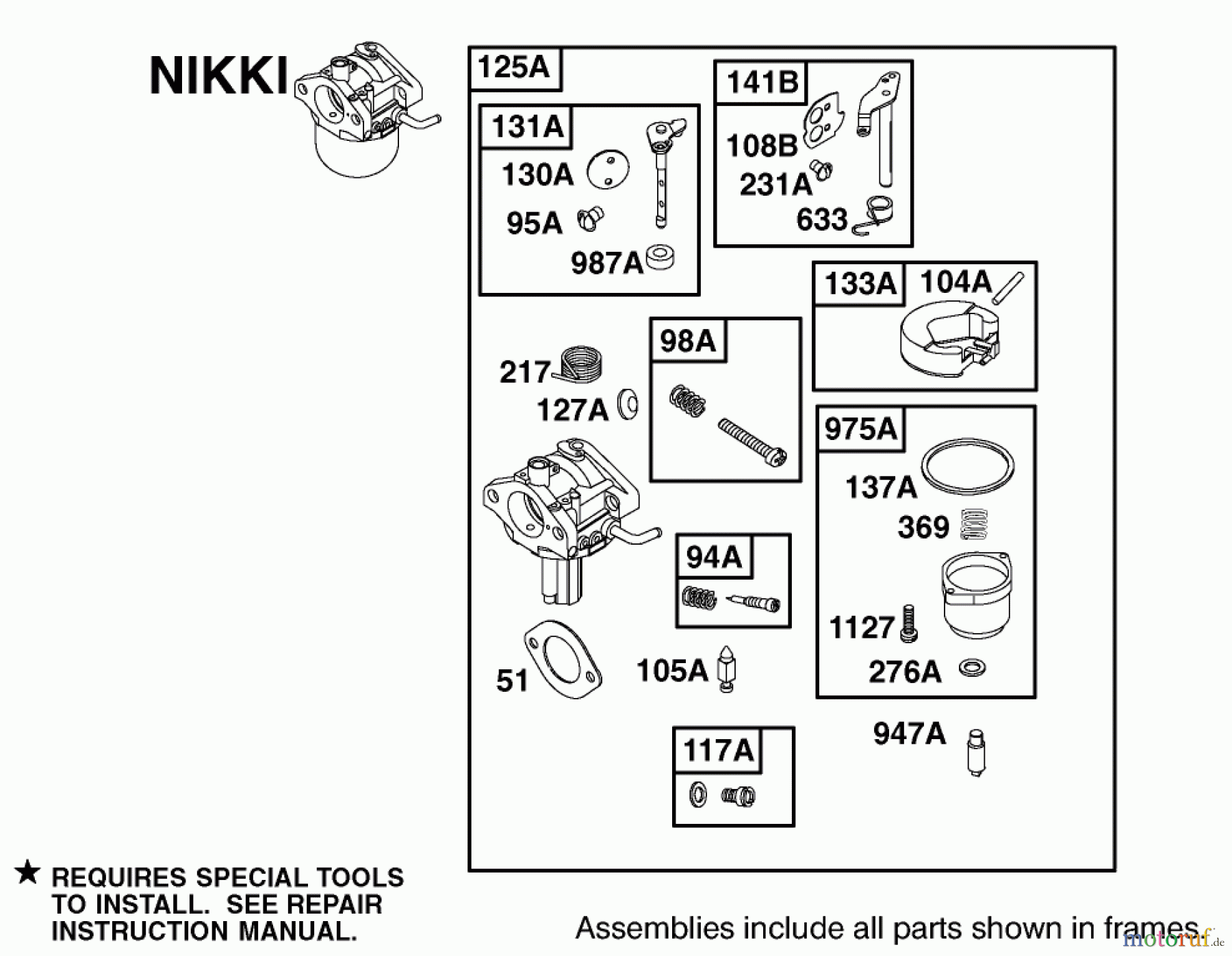  Toro Neu Mowers, Zero-Turn 74501 (Z16-44) - Toro Z16-44 TimeCutter Z Riding Mower, 2002 (220000001-220999999) CARBURETOR ASSEMBLY BRIGGS AND STRATTON 311777-0117-E1 #2