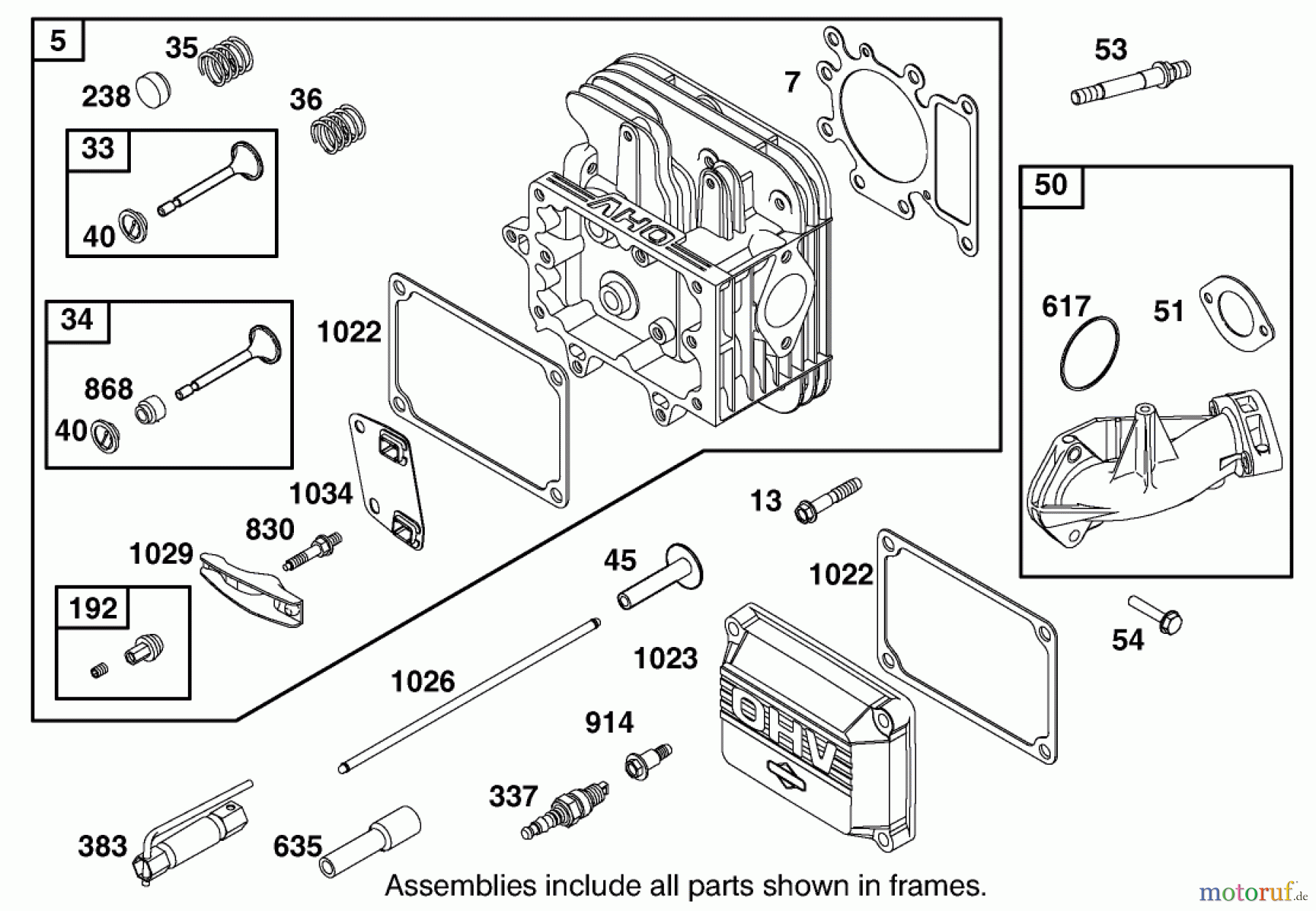 Toro Neu Mowers, Zero-Turn 74501 (Z16-44) - Toro Z16-44 TimeCutter Z Riding Mower, 2002 (220000001-220999999) CYLINDER HEAD ASSEMBLY BRIGGS AND STRATTON 311777-0117-E1