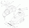 Toro 74601 (Z17-44) - Z17-44 TimeCutter Z Riding Mower, 2002 (220000913-220999999) Ricambi FUEL TANK ASSEMBLY