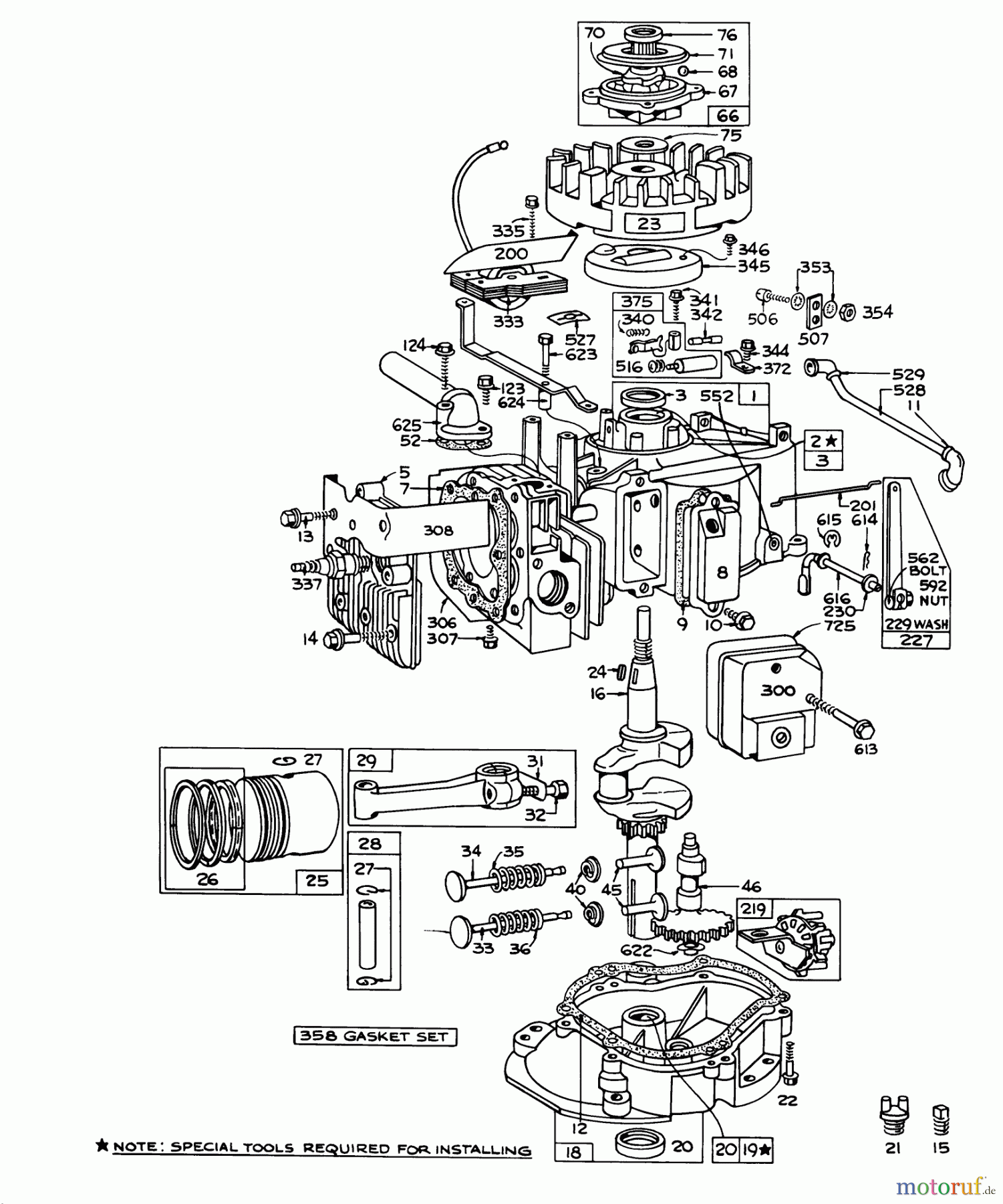  Toro Neu Blowers/Vacuums/Chippers/Shredders 62850 - Toro Shredder, 1972 (2000001-2999999) ENGINE, BRIGGS & STRATTON MODEL NO. 130902-0333-01