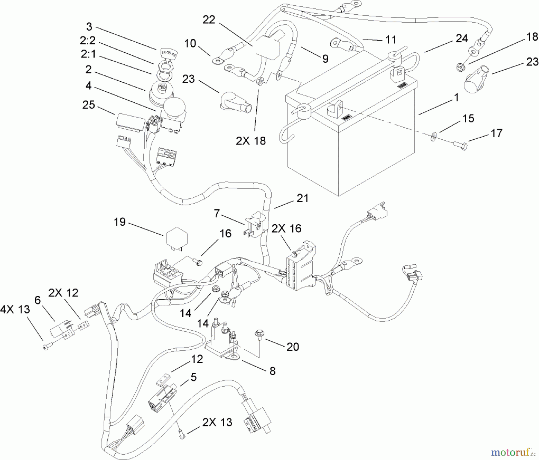 Toro Neu Mowers, Zero-Turn 74603 (ZX440) - Toro TimeCutter ZX440 Riding Mower, 2006 (260000001-260999999) ELECTRICAL ASSEMBLY