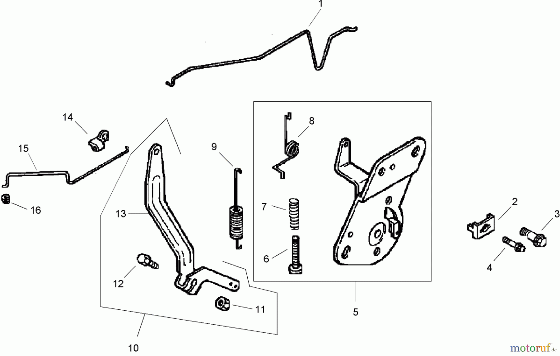  Toro Neu Mowers, Zero-Turn 74603 (ZX440) - Toro TimeCutter ZX440 Riding Mower, 2007 (270000001-270999999) ENGINE CONTROL ASSEMBLY KOHLER CV492S-27525