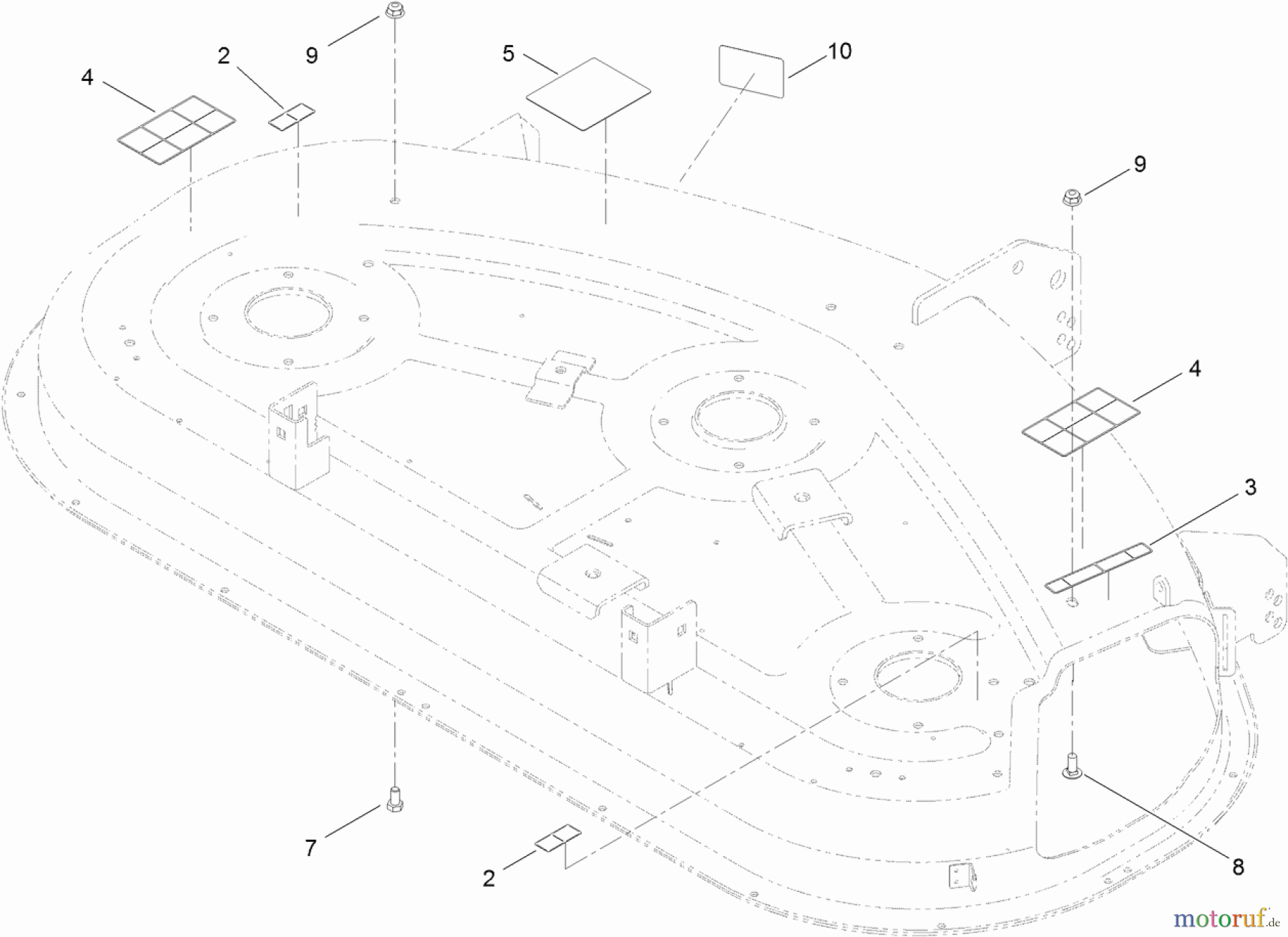  Toro Neu Mowers, Zero-Turn 74632 (5060) - Toro TimeCutter SS 5060 Riding Mower, 2012 (SN 312000001-312999999) 50 INCH DECK DECAL ASSEMBLY NO. 119-8841