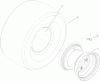 Toro 74641 (5060) - TimeCutter MX 5060 Riding Mower, 2012 (SN 312000001-312999999) Ricambi WHEEL AND TIRE ASSEMBLY NO. 125-1755
