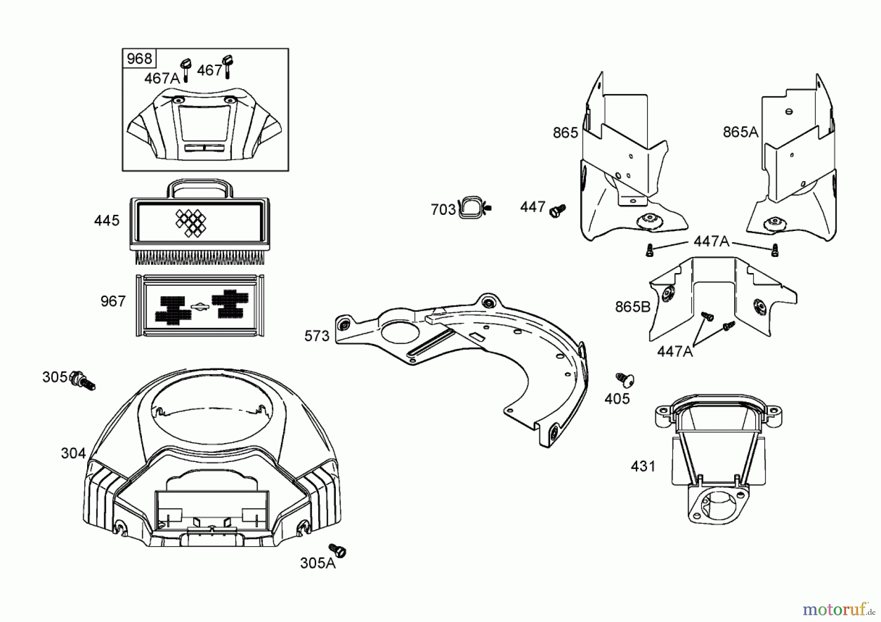 Toro Neu Mowers, Zero-Turn 74704 (ZX480) - Toro TimeCutter ZX480 Riding Mower, 2005 (250000001-250999999) AIR CLEANER ASSEMBLY BRIGGS AND STRATTON 406577-0191-E1