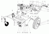 Toro 62912 - 5 hp Lawn Vacuum, 1975 (5000001-5999999) Ricambi ENGINE AND BASE ASSEMBLY (MODEL 62923)