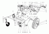 Toro 62923 - 5 hp Lawn Vacuum, 1976 (6000001-6999999) Pièces détachées ENGINE AND BASE ASSEMBLY (MODEL 62923)