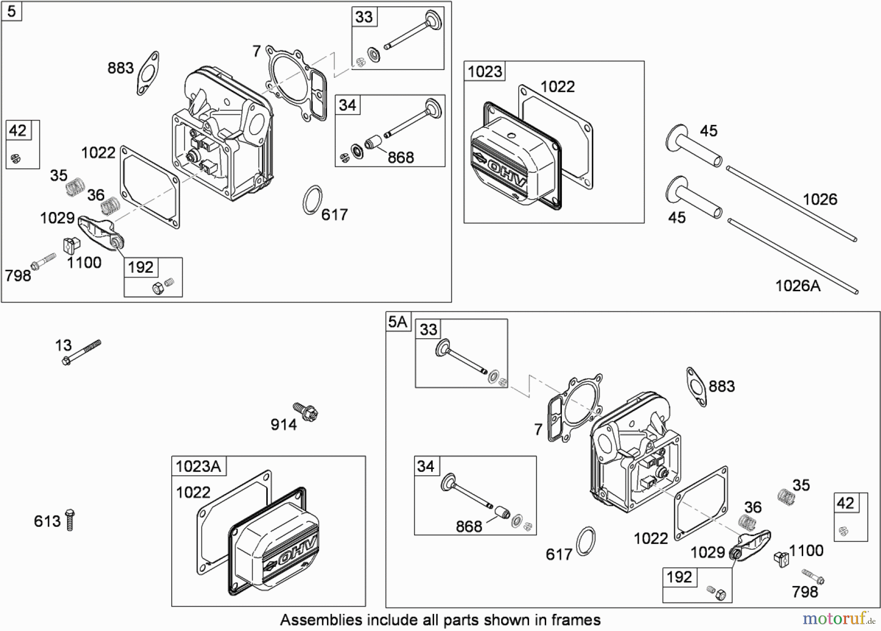 Toro Neu Mowers, Zero-Turn 74812 (Z4800) - Toro TITAN Z4800 Zero-Turn-Radius Riding Mower, 2008 (280000001-280999999) HEAD ASSEMBLY BRIGGS AND STRATTON 44K777-0125-G1