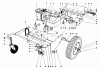 Toro 62923 - 5 hp Lawn Vacuum, 1978 (8000001-8999999) Pièces détachées ENGINE AND BASE ASSEMBLY (MODEL 62923)