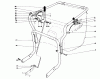 Toro 62923 - 5 hp Lawn Vacuum, 1980 (0000001-0999999) Ricambi CONTROLS AND HANDLE ASSEMBLY (MODEL 62912)