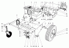 Toro 62923 - 5 hp Lawn Vacuum, 1980 (0000001-0999999) Ricambi ENGINE AND BASE ASSEMBLY (MODEL 62923)