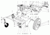 Toro 62923 - 5 hp Lawn Vacuum, 1980 (0000001-0999999) Listas de piezas de repuesto y dibujos ENGINE AND BASE ASSEMBLY (MODEL 62923)