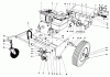 Toro 62912 - 5 hp Lawn Vacuum, 1983 (3000001-3999999) Listas de piezas de repuesto y dibujos ENGINE AND BASE ASSEMBLY (MODEL 62923)