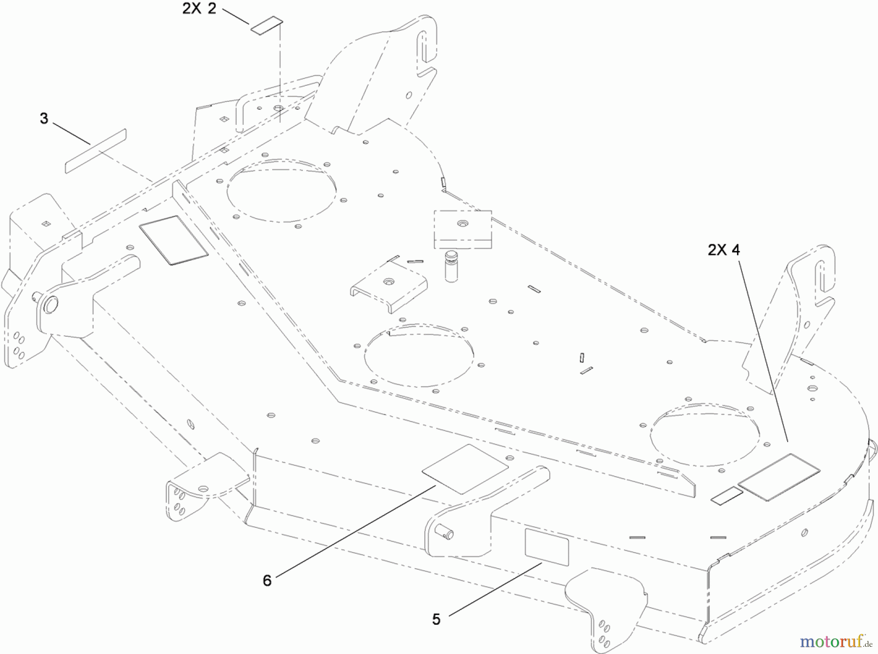  Toro Neu Mowers, Zero-Turn 74920 (ZX4820) - Toro TITAN ZX4820 Zero-Turn-Radius Riding Mower, 2011 (311000001-311999999) 48 INCH DECK DECAL ASSEMBLY NO. 119-3383