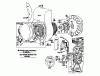 Toro 62923 - 5 hp Lawn Vacuum, 1983 (3000001-3999999) Listas de piezas de repuesto y dibujos REWIND STARTER