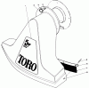 Toro 62912 - 5 hp Lawn Vacuum, 1984 (4000001-4999999) Listas de piezas de repuesto y dibujos SNOUT ASSEMBLY (MODELS 62912 & 62923)