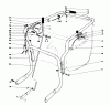 Toro 62912 - 5 hp Lawn Vacuum, 1985 (5000001-5999999) Listas de piezas de repuesto y dibujos CONTROLS AND HANDLE ASSEMBLY (MODEL 62923)