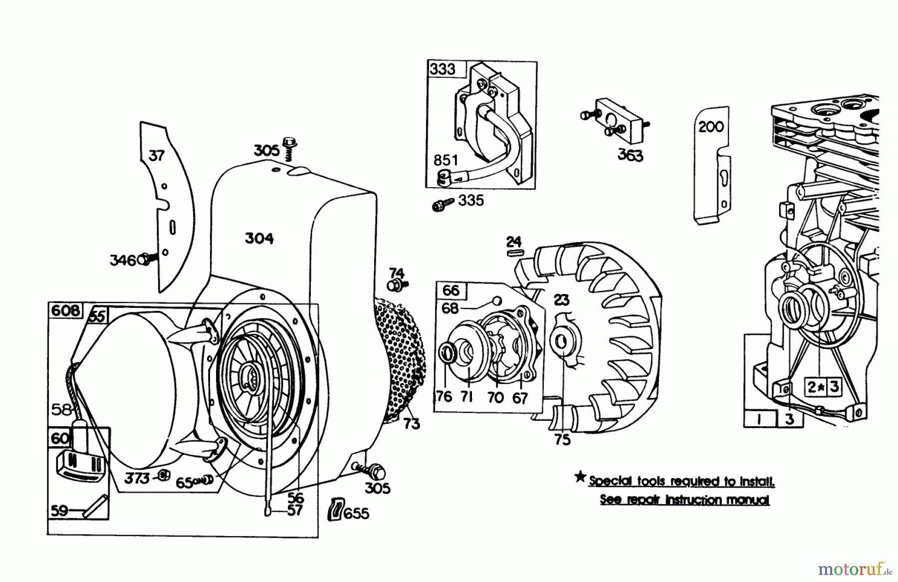  Toro Neu Blowers/Vacuums/Chippers/Shredders 62923 - Toro 5 hp Lawn Vacuum, 1986 (6000001-6999999) ENGINE BRIGGS & STRATTON MODEL NO. 130202-1640-01 #3