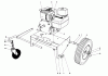 Toro 62912 - 5 hp Lawn Vacuum, 1987 (7000001-7999999) Listas de piezas de repuesto y dibujos ENGINE AND BASE ASSEMBLY (MODEL 62912)