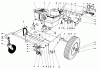 Toro 62923 - 5 hp Lawn Vacuum, 1987 (7000001-7999999) Listas de piezas de repuesto y dibujos ENGINE AND BASE ASSEMBLY (MODEL 62923)