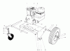 Toro 62923 - 5 hp Lawn Vacuum, 1989 (9000001-9999999) Pièces détachées ENGINE AND BASE ASSEMBLY (MODEL 62912)