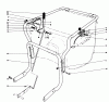 Toro 62923 - 5 hp Lawn Vacuum, 1991 (1000001-1999999) Listas de piezas de repuesto y dibujos CONTROL & HANDLE ASSEMBLY (MODEL 62912)