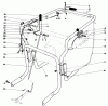 Toro 62912 - 5 hp Lawn Vacuum, 1991 (1000001-1999999) Listas de piezas de repuesto y dibujos CONTROL & HANDLE ASSEMBLY (MODEL 62923)