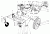 Toro 62912 - 5 hp Lawn Vacuum, 1992 (2000001-2999999) Listas de piezas de repuesto y dibujos ENGINE & BASE ASSEMBLY (MODEL 62923 CONTINUED)