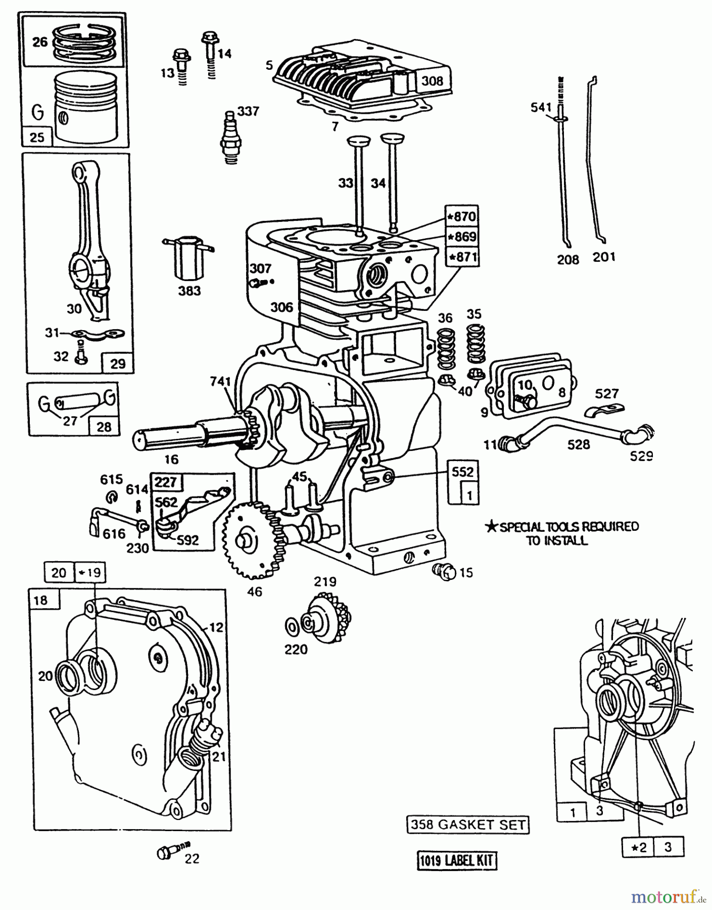  Toro Neu Blowers/Vacuums/Chippers/Shredders 62912 - Toro 5 hp Lawn Vacuum, 1991 (1000001-1999999) ENGINE BRIGGS & STRATTON MODEL NO. 130202-1640-01 #1