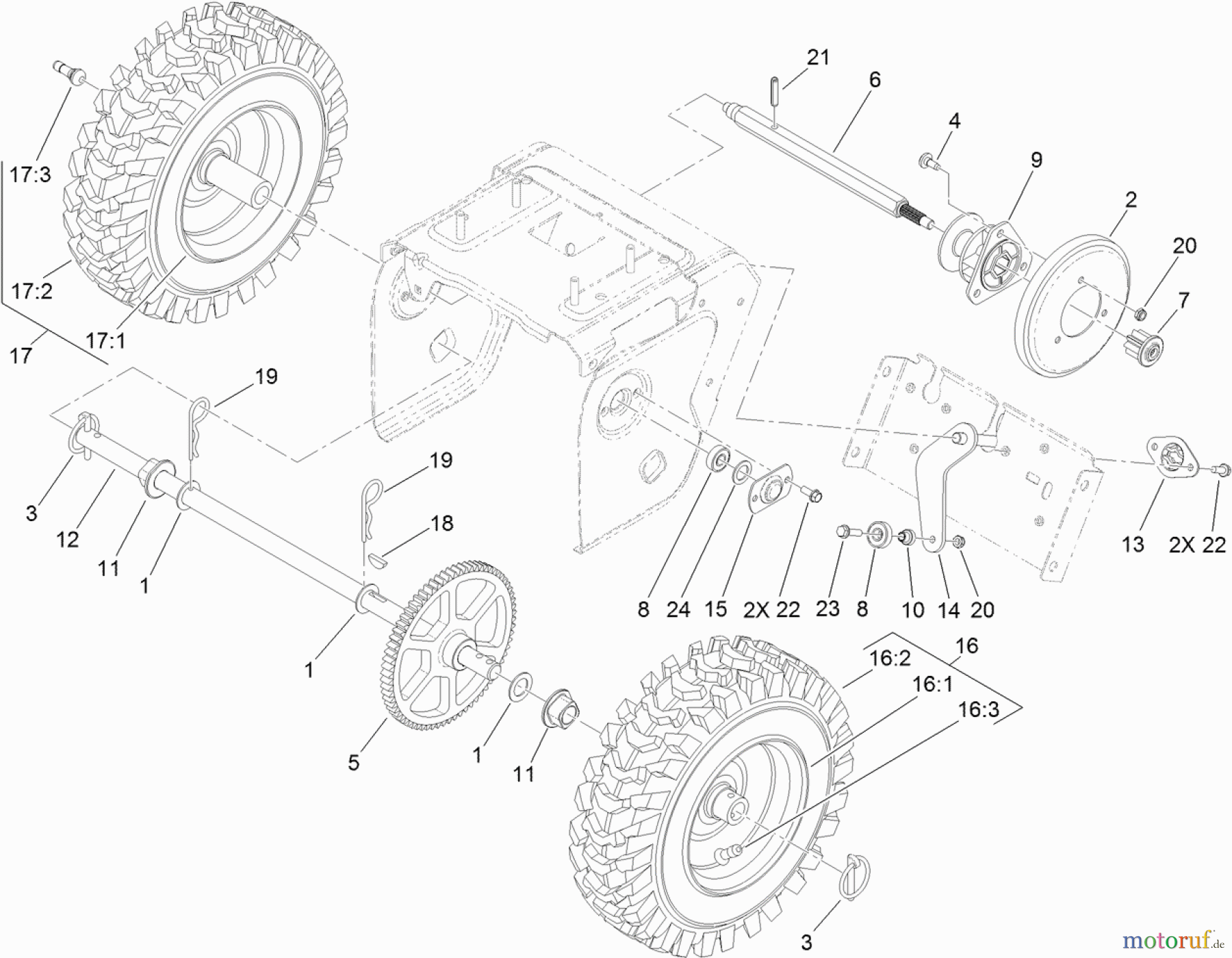  Toro Neu Snow Blowers/Snow Throwers Seite 1 37772 - Toro Power Max 826 OE Snowthrower, 2013 (SN 313000001-313999999) DRIVE ASSEMBLY