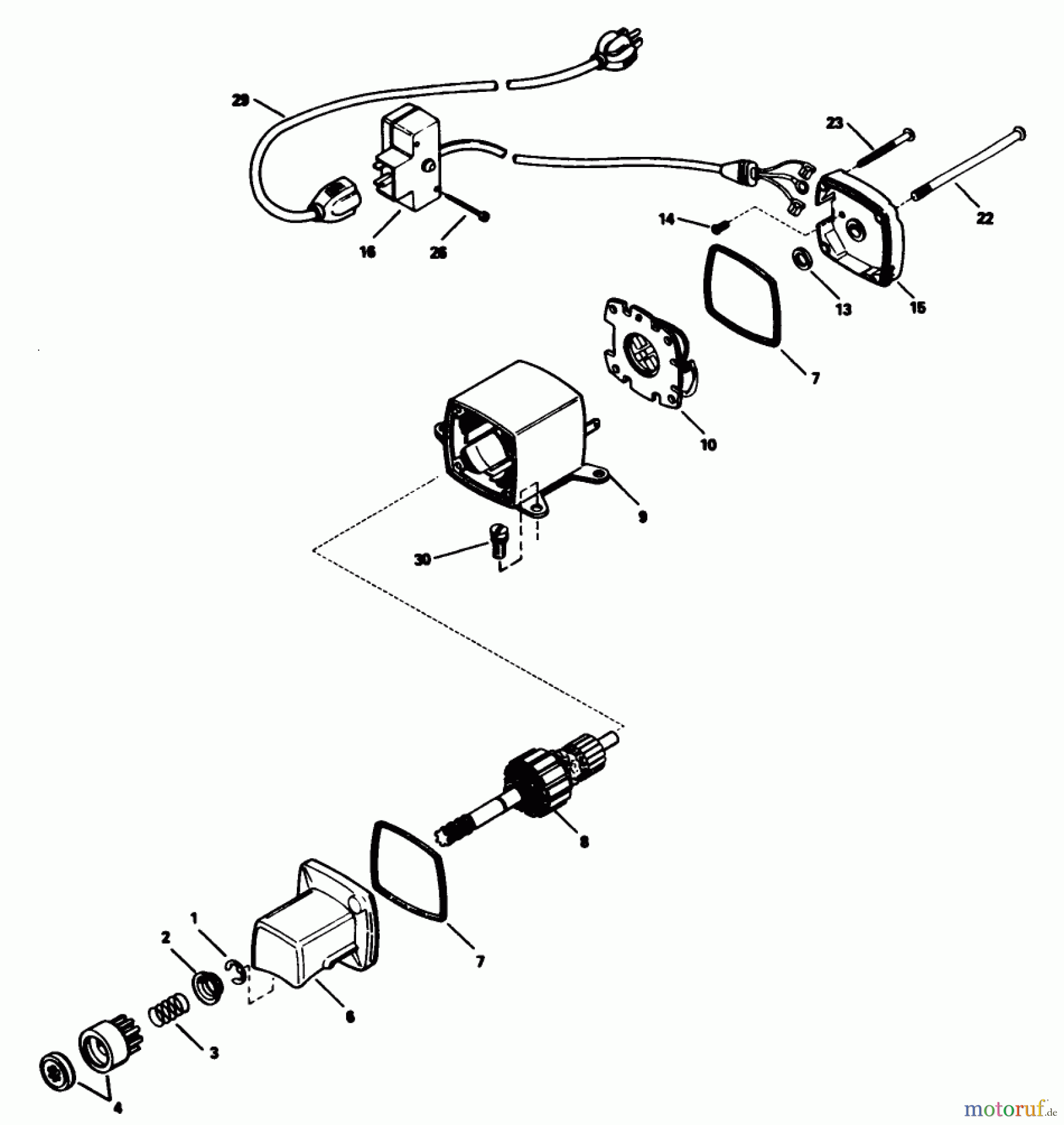  Toro Neu Snow Blowers/Snow Throwers Seite 1 38035 (3521) - Toro 3521 Snowthrower, 1988 (8000001-8999999) STARTER MOTOR KIT NO. 23-3790
